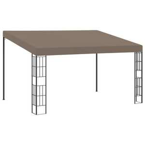 vidaXL Pavilion montat pe perete, 4x3 m, textil, gri taupe imagine