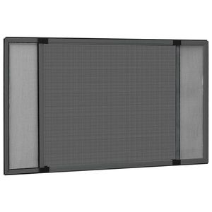 vidaXL Plasă insecte extensibilă ferestre, antracit, (100-193)x75 cm imagine