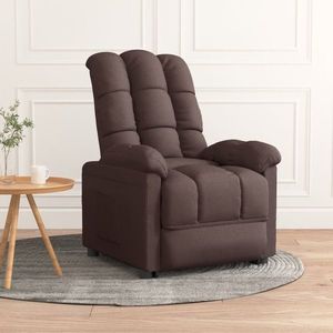 vidaXL Fotoliu rabatabil, maro închis, material textil imagine