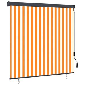 vidaXL Jaluzea tip rulou de exterior, alb și portocaliu, 170 x 250 cm imagine