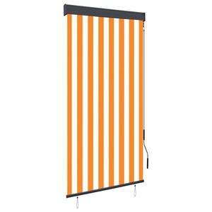 vidaXL Jaluzea tip rulou de exterior, alb și portocaliu, 80 x 250 cm imagine