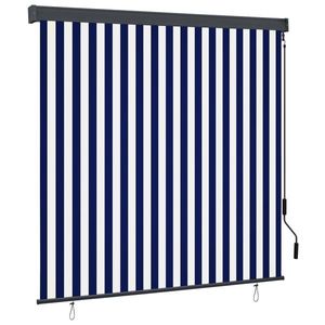 vidaXL Jaluzea tip rulou de exterior, albastru și alb, 170 x 250 cm imagine
