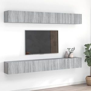 vidaXL Comode TV, 8 buc., gri sonoma, 60x30x30 cm, lemn prelucrat imagine