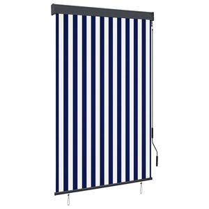vidaXL Jaluzea tip rulou de exterior, albastru și alb, 120 x 250 cm imagine