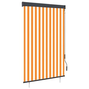 vidaXL Jaluzea tip rulou de exterior, alb și portocaliu, 120 x 250 cm imagine