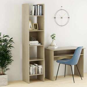 vidaXL Bibliotecă, stejar Sonoma, 40x35x180 cm, lemn prelucrat imagine