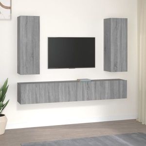 vidaXL Set dulapuri TV, 5 piese, gri sonoma, lemn prelucrat imagine