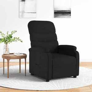 vidaXL Fotoliu rabatabil, negru, material textil imagine