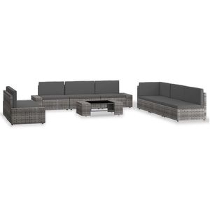 vidaXL Set mobilier de grădină, 9 piese imagine