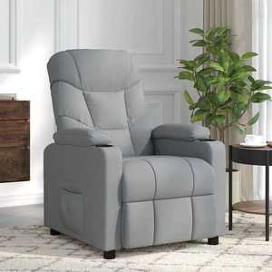 vidaXL Fotoliu, gri deschis, material textil imagine