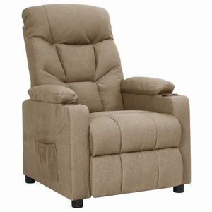 vidaXL Fotoliu rabatabil, gri taupe, material textil imagine