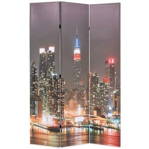 vidaXL Paravan cameră pliabil, 120x170 cm, New York pe timp de noapte imagine