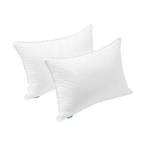 Set de 2 Perne, model dungi, delicate, calitate premium, hipoalergenice, confortabile, volum ajustabil, pentru sustinerea gatului, lavabile, 51 x 66 cm, Alb imagine