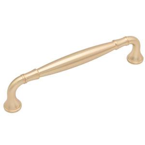 Maner pentru mobila Artesi, finisaj auriu periat, L: 112 mm imagine