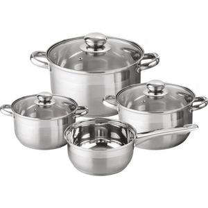 Set vase de gatit Michelino, 7 piese, otel inoxidabil, inductie, argintiu imagine