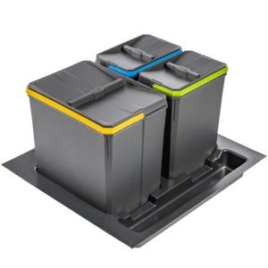 Cos de gunoi Axispace incorporabil in sertar, cu 2 compartimente x 7L si 1 compartiment x 15L, pentru corp de 600 mm imagine