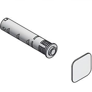 Amortizor bumper incastrat cu adaptor si magnet pentru usa mobilier, alb, L: 107 mm imagine