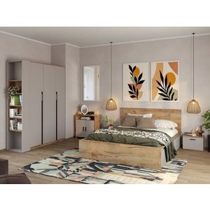 Set Mobila Dormitor Casmir / Stejar Siena C02 imagine