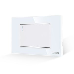 Intrerupator Simplu Mecanic LUXION cu Rama din Sticla, Standard Italian, 3M imagine