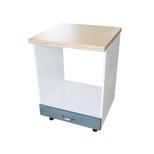 Corp pentru cuptor incorporabil cu sertar Zebra, Alb/MDF Albastru, cu blat artar, 60 x 85 x 60 cm imagine