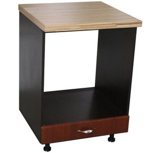 Corp pentru cuptor incorporabil cu sertar Zebra, Wenge/MDF Cedru, cu blat artar, 60 x 85 x 60 cm imagine