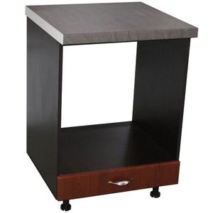 Corp pentru cuptor incorporabil cu sertar Zebra, Wenge/MDF Cedru, cu blat beton, 60 x 85 x 60 cm imagine
