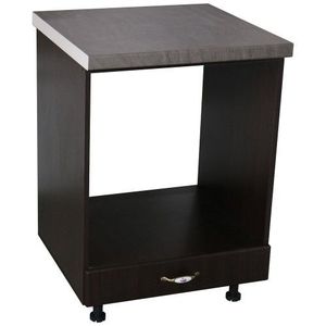 Corp pentru cuptor incorporabil cu sertar Zebra, Wenge/MDF Wenge, cu blat beton, 60 x 85 x 60 cm imagine
