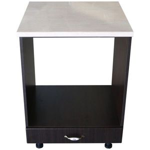 Corp pentru cuptor incorporabil cu sertar Zebra, wenge/MDF Wenge, cu blat Travertin, 60 x 85 x 60 cm imagine