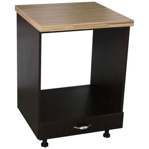 Corp pentru cuptor incorporabil cu sertar Zebra, Wenge/MDF Wenge, cu blat artar, 60 x 85 x 60 cm imagine