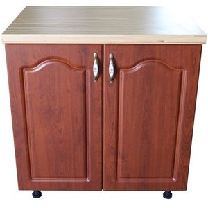 Masca pentru chiuveta cu 2 usi 80 cm Zebra, Wenge/MDF Cedru Mustata, cu blat Artar 80 x 85 x 60 imagine