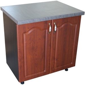 Masca pentru chiuveta cu 2 usi 80 cm Zebra, Wenge/MDF Cedru Mustata, cu blat Beton 80 x 85 x 60 imagine