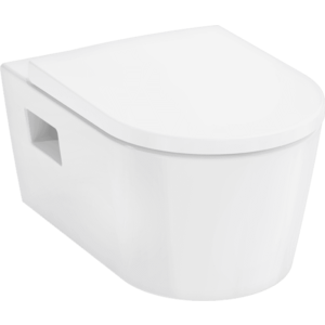 Set vas wc suspendat Hansgrohe EluPura Original S AquaChannel Flush si capac cu inchidere lenta alb imagine