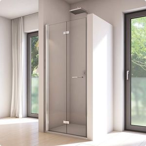 Usa de dus pliabila Ronal (SanSwiss) Solino SOLF1 90cm stanga sticla securizata 6mm imagine