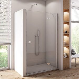 Usa de dus batanta cu segment fix Ronal (SanSwiss) Annea AN13 80cm dreapta sticla securizata 6mm imagine