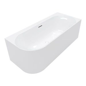 Cada asimetrica freestanding Villeroy & Boch Loop & Friends 170x75cm montare la perete orientare dreapta Alb Alpin imagine