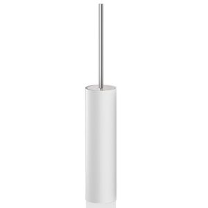 Perie wc cu suport Decor Walther Stone SBG h 52cm alb-inox mat imagine
