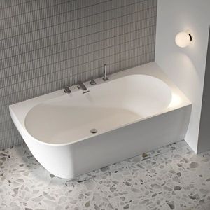 Cada freestanding Ravak Freedom Corner R 170x80cm montare pe colt dreapta ventil si preaplin crom alb imagine