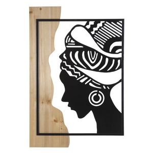 Mauro Ferretti Panou De Perete Tribal Fier Si Lemn cm 53X2X80 | Aosom Romania imagine