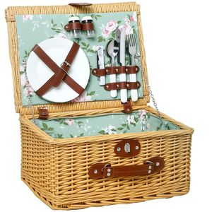 Coș picnic Outsunny maro deschis | Aosom Romania imagine