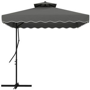 Outsunny Umbrelă Soare 2, 5m Volane Duble Cruce | Aosom Romania imagine