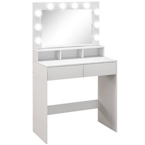 Oglindă LED, Toaletieră cu sertare | Aosom Romania imagine