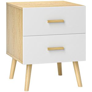 Comodă HOMCOM 2S stejar 40x50 | Aosom Romania imagine