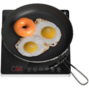 HOMCOM Placă Inducție 2000W Temperatură Reglabilă, Plastic și Sticlă, 31x27x4.2 cm, Negru | Aosom Romania imagine