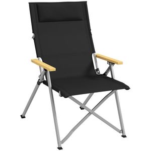 Outsunny Scaun de Camping Pliabil cu Spătar Reglabil, Negru | Aosom Romania imagine