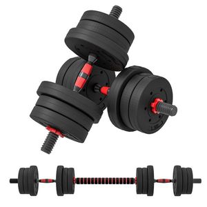 HOMCOM Set 2 Gantere cu 12 Discuri de 20 kg Total și Conector, Negru | Aosom Romania imagine