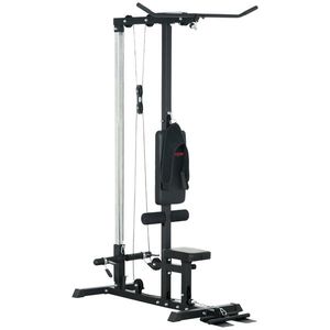SPORTNOW Stație Fitness Multifuncțională cu Lat Machine și Șezut Reglabil | Aosom Romania imagine