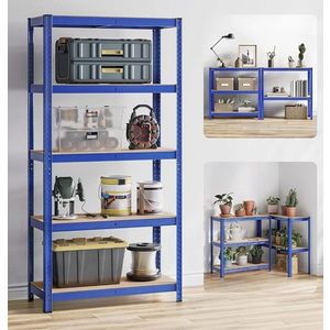 Raft modular pentru depozitare Songmics, 90x40x180 cm, 875 kg, MDF/otel, albastru imagine