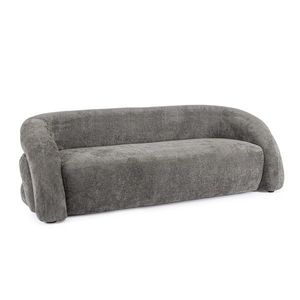 Canapea 3 locuri Clemence, Bizzotto, 200x89x61 cm, poliester, gri inchis imagine