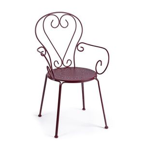 Scaun pentru gradina Etienne, Bizzotto, 49x49x89 cm, otel, invelis e-coating, finisaj mat, bordo imagine