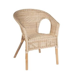 Scaun pentru gradina Alliss, Bizzotto, 58x61x74 cm, ratan/rachita, natural imagine